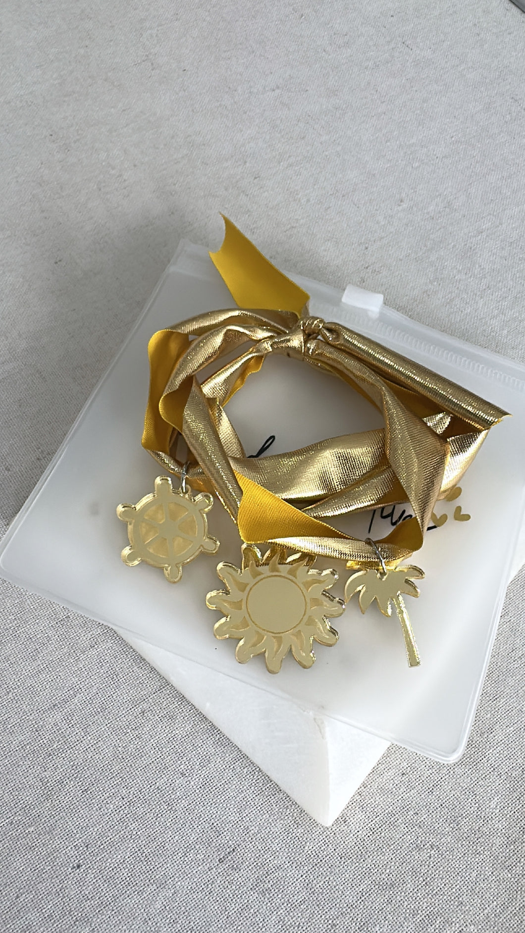 Sun, anchor & palm bracelet