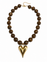 Load image into Gallery viewer, Heart gold necklace