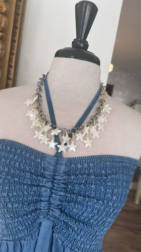 Stars white necklace