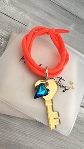 Key & heart bracelet