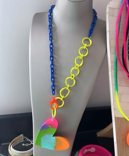 Necklace long heart