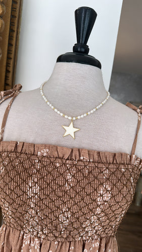 Pearls & star necklace