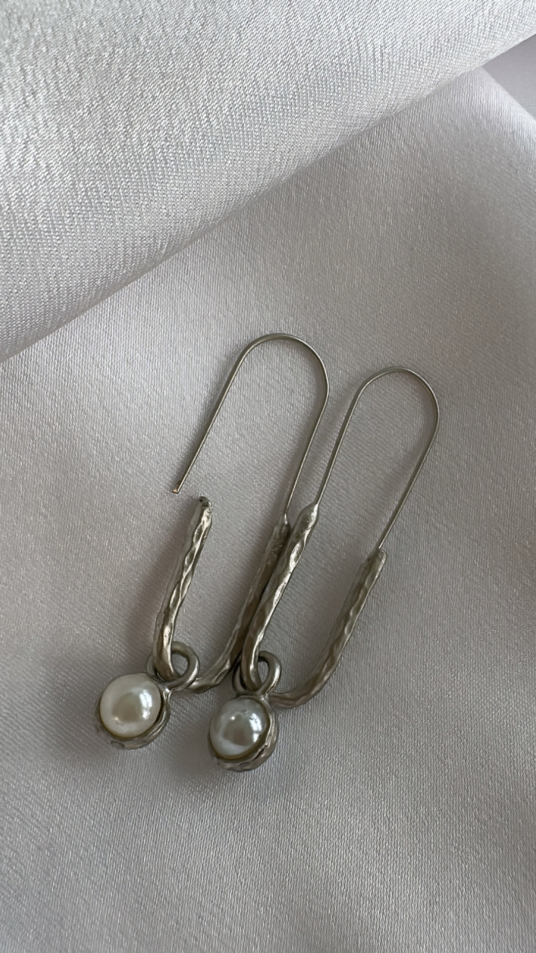 Earrings silver & pearls
