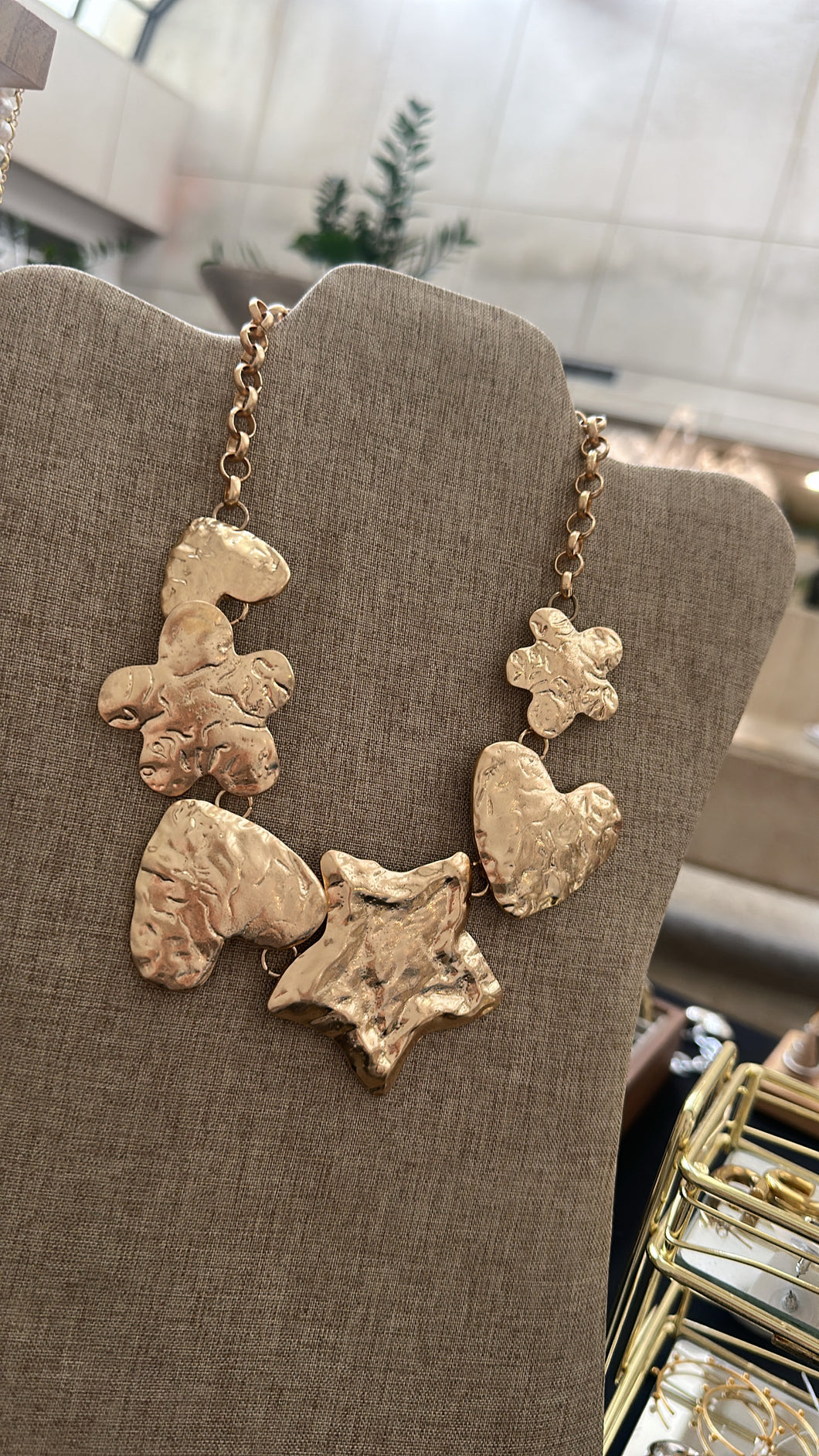 Star, flower & heart necklace