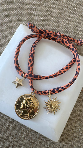 Coin, sun & star bracelet