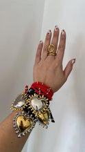 Load image into Gallery viewer, Heart licra bracelet black