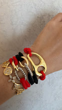 Load image into Gallery viewer, Gold &amp; red bracelet