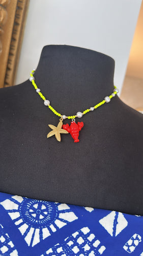 Star ocean & lobster necklace