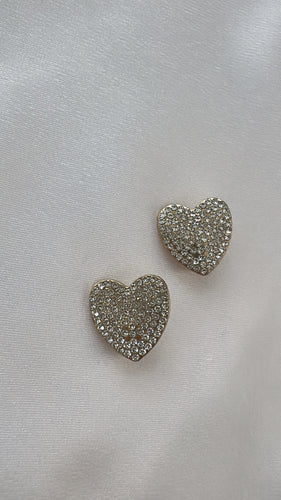 Heart shine earrings clip