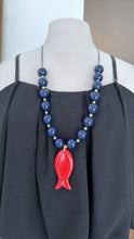 Load image into Gallery viewer, Fish red necklace