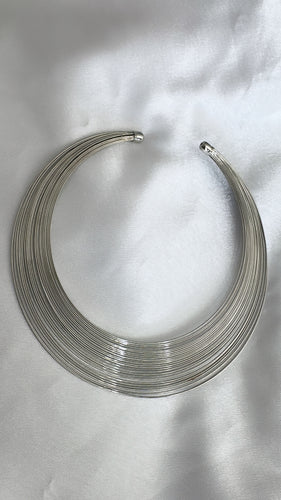 Spiral silver necklace
