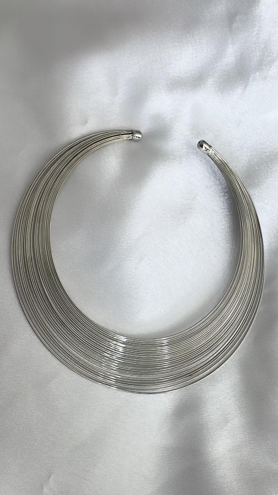 Spiral silver necklace
