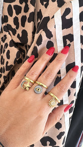 Star & moon ring
