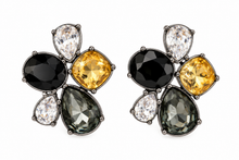Load image into Gallery viewer, Earrings gold &amp; black