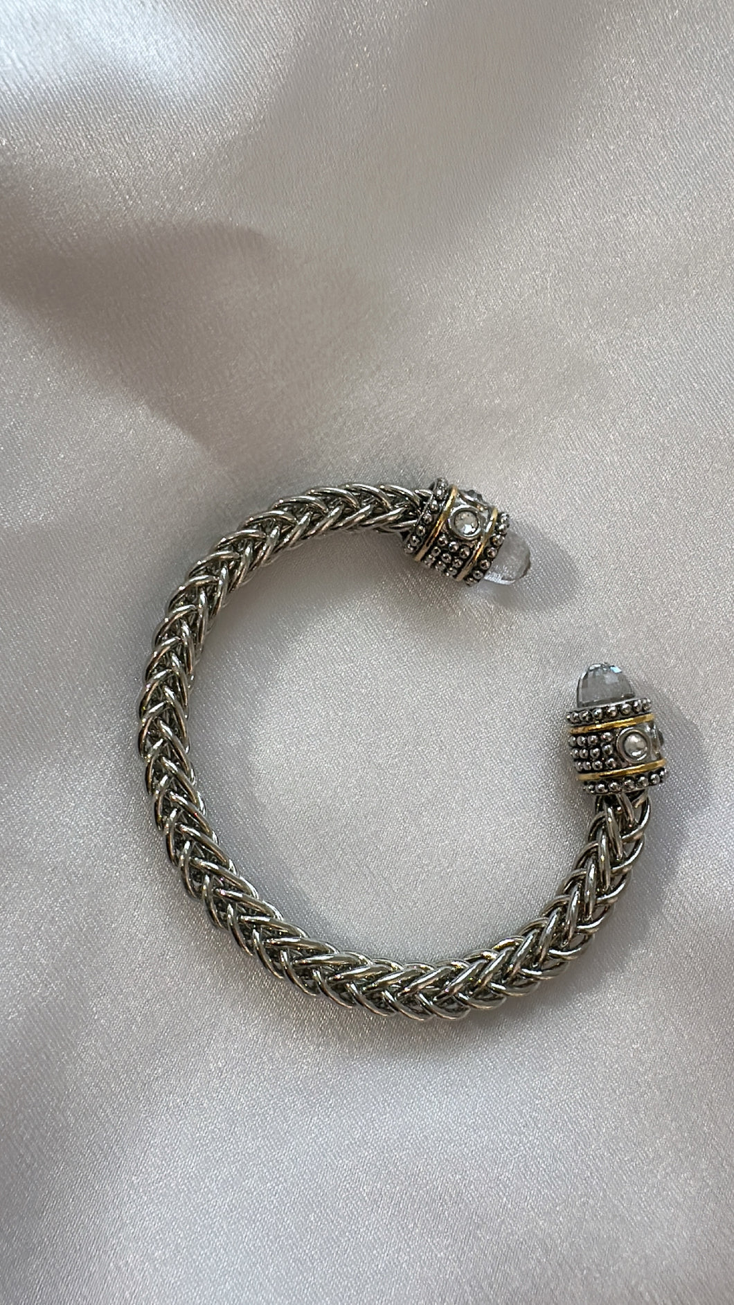 Bangle silver & clear