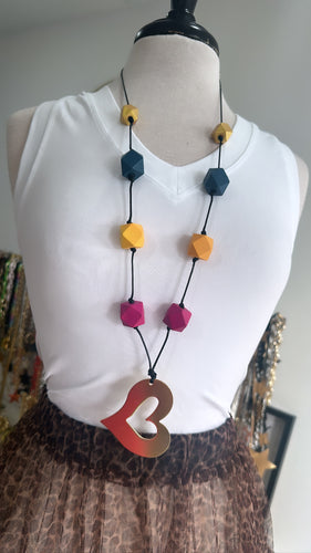 Necklace long heart