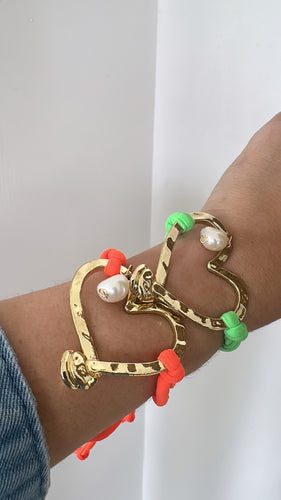 Big heart gold bracelet