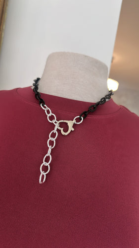 Chain black & silver