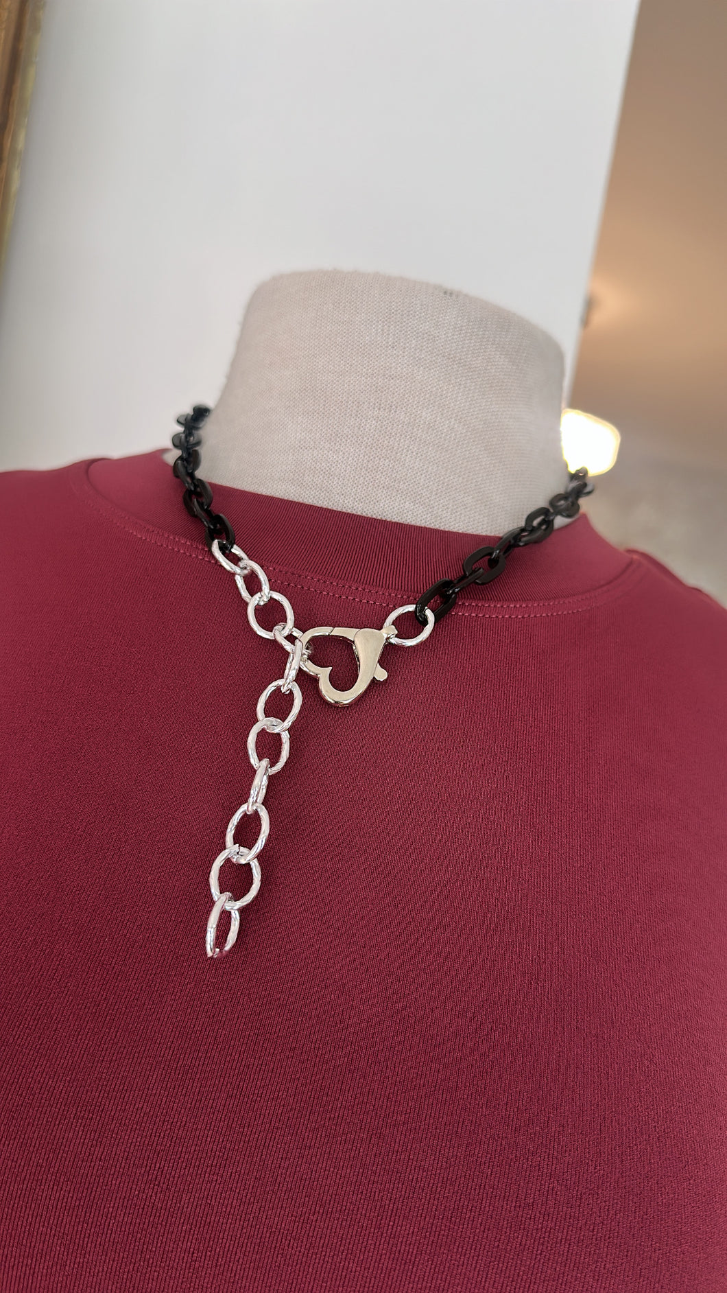 Chain black & silver