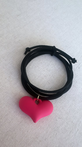Elastic bracelet heart