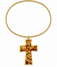 Load image into Gallery viewer, Brown cross magnetic necklace