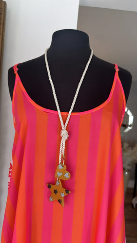 Heart & star necklace
