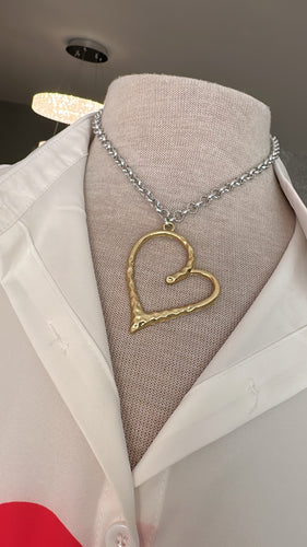 Heart gold chain