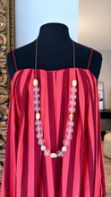 Load image into Gallery viewer, Clear, silver &amp; gold necklace