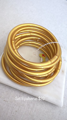 Set 9 bracelets plastics