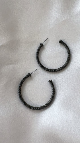 Charcoal gray earrings