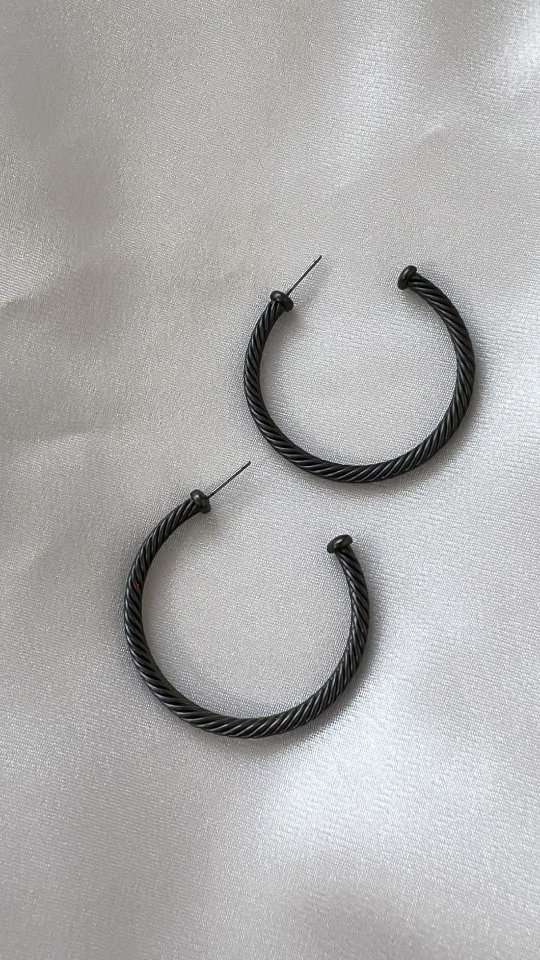 Charcoal gray earrings