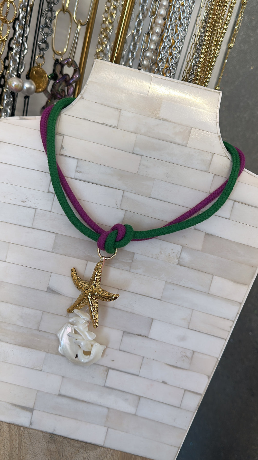 Star ocean & nacar necklace