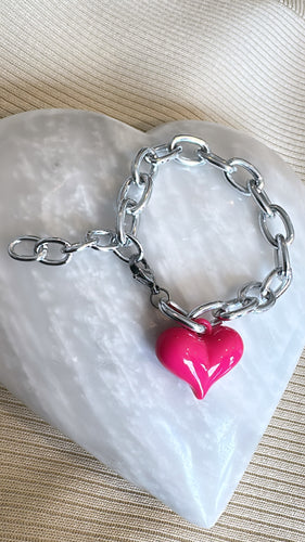 Heart pink bracelet