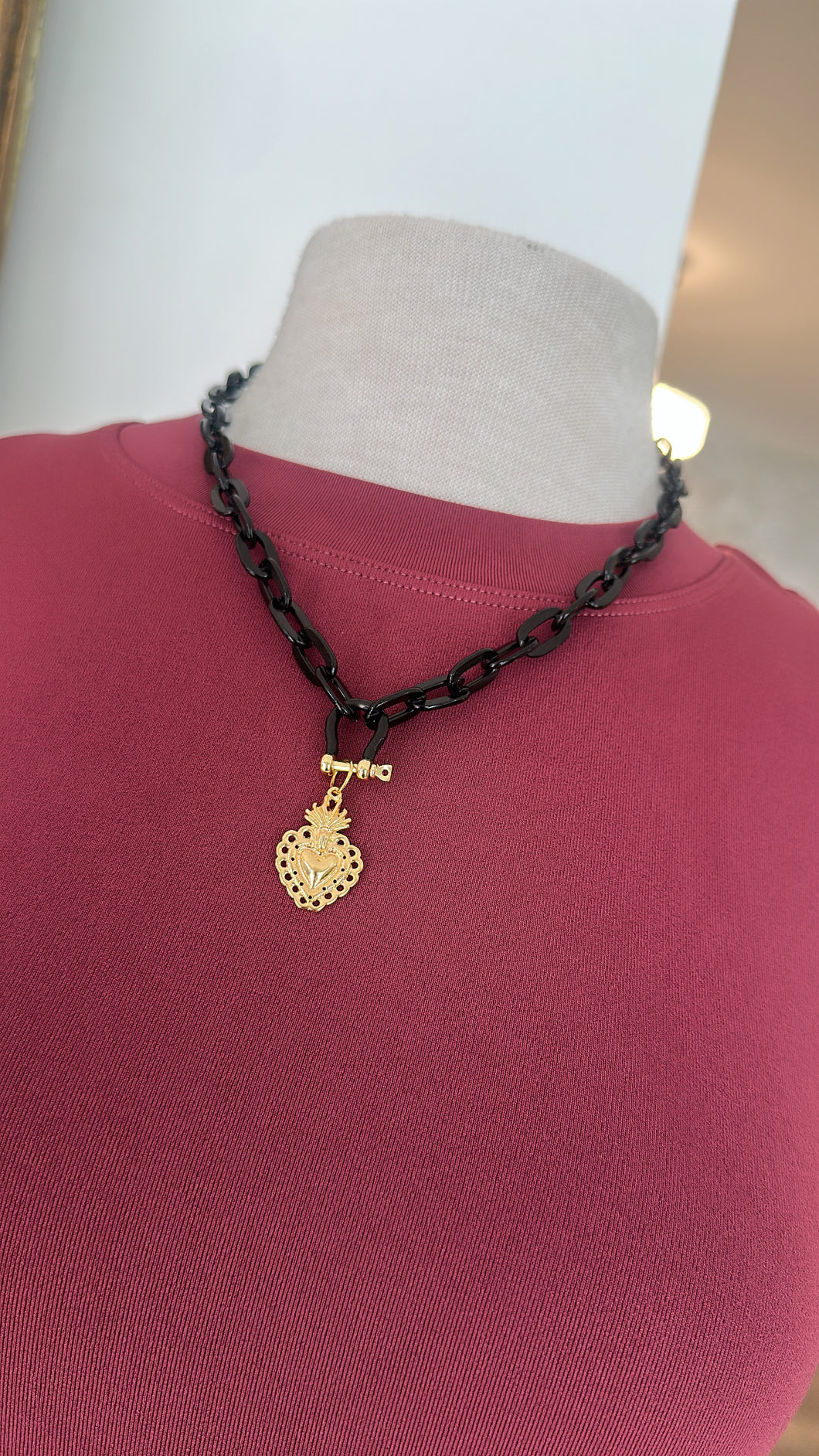 Heart gold chain