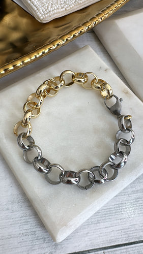 Gold & silver bracelet