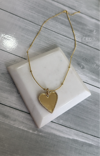 Heart gold chain