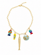 Load image into Gallery viewer, Fish gold necklace