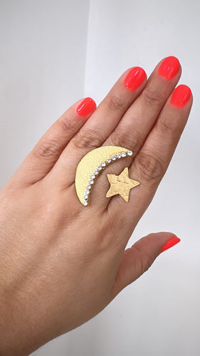 Star & moon ring