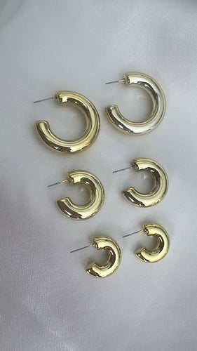 Chunky hoop earrings