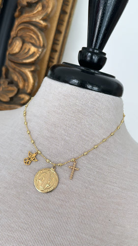 San benito, angel & cross chain