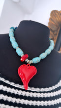 Load image into Gallery viewer, Red heart necklace