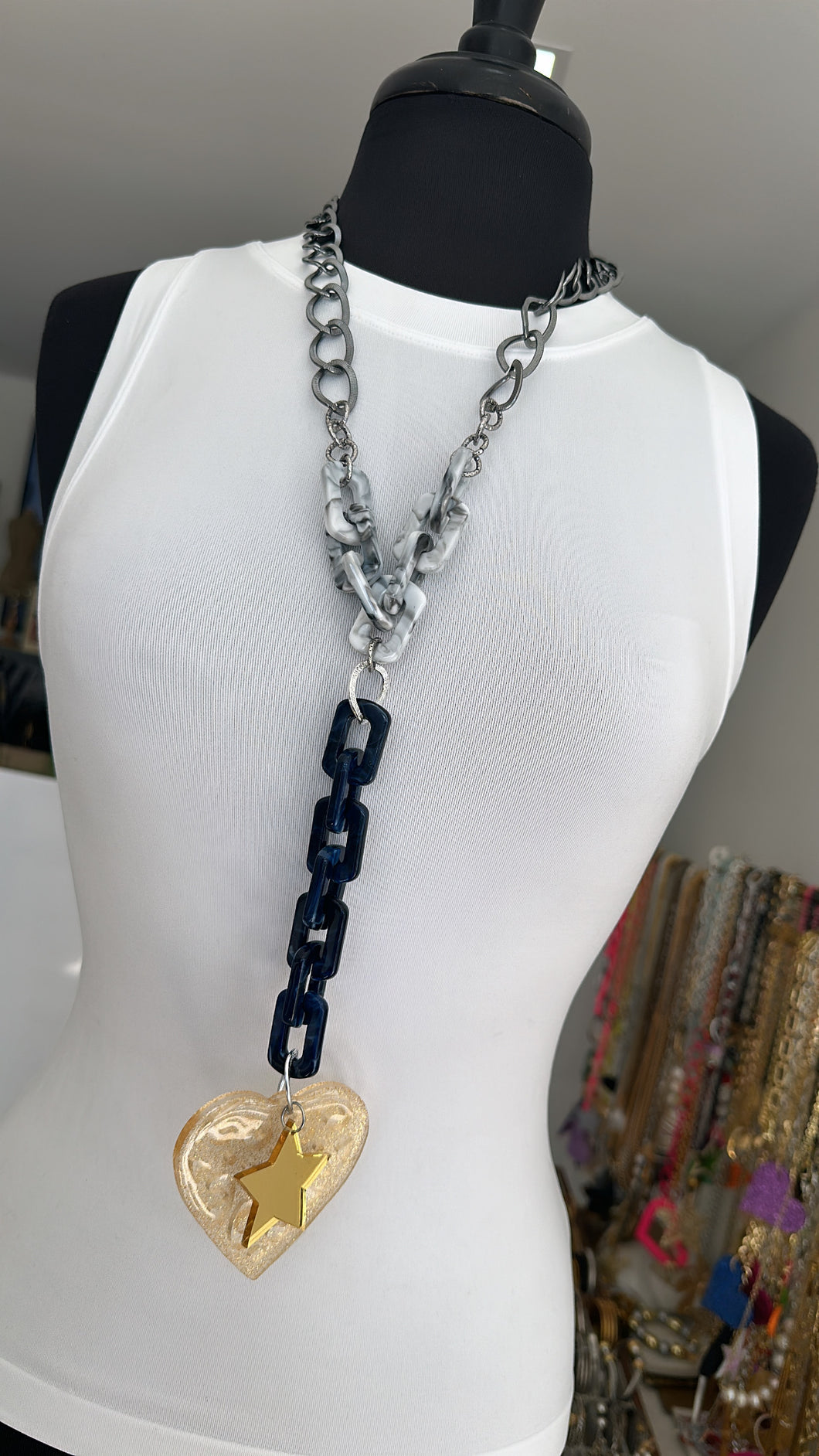 Navy necklace