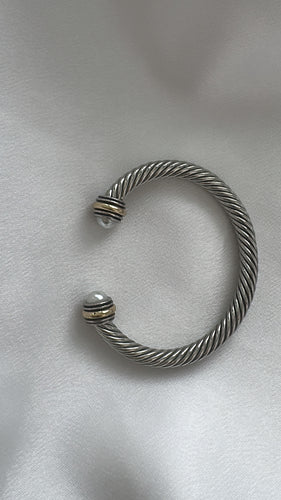 Bangle silver & pearl