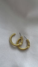 Load image into Gallery viewer, Gold hoop X