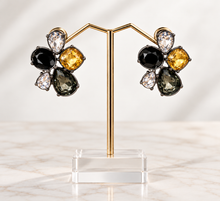 Load image into Gallery viewer, Earrings gold &amp; black