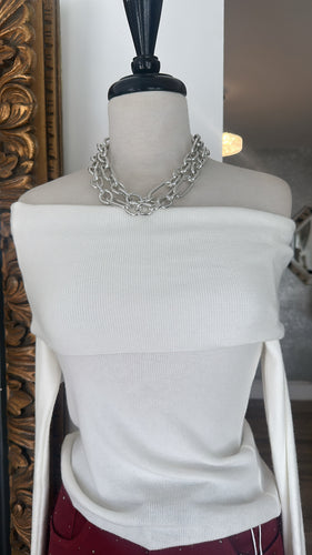 Silver chain necklace