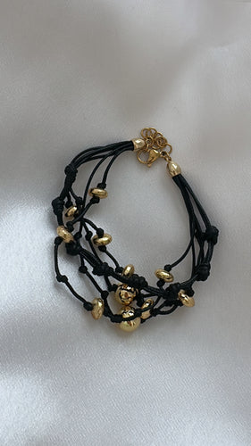 Bracelet black & gold