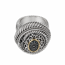 Load image into Gallery viewer, Ring oval silver &amp; gold
