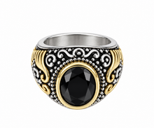 Load image into Gallery viewer, Black stone ring