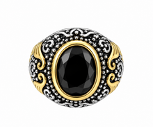 Load image into Gallery viewer, Black stone ring